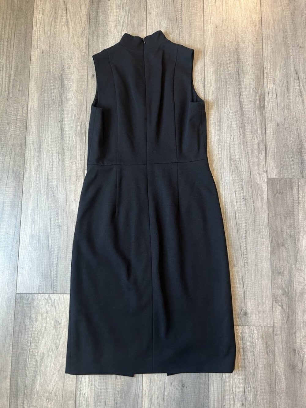 Akris Womens Black Sleeveless V Neck Sheath Dress Size 8 Graduation Cocktail - Picture 7 of 16